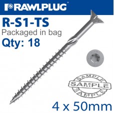 R-TS CHIPBOARD HD SCREW 4.0X50MM X18 PER BAG